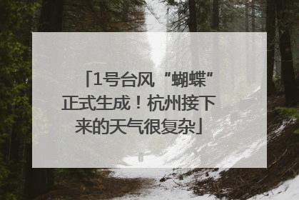 1号台风“蝴蝶”正式生成！杭州接下来的天气很复杂