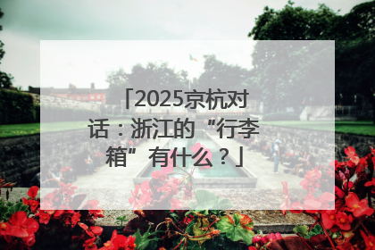 2025京杭对话：浙江的“行李箱”有什么？
