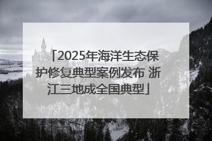 2025年海洋生态保护修复典型案例发布 浙江三地成全国典型