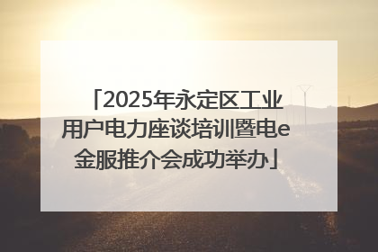2025年永定区工业用户电力座谈培训暨电e金服推介会成功举办