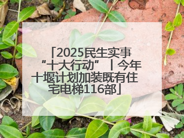 2025民生实事“十大行动”丨今年十堰计划加装既有住宅电梯116部
