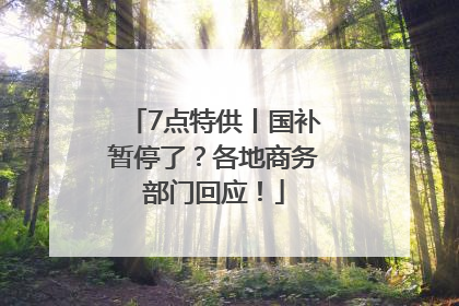 7点特供丨国补暂停了？各地商务部门回应！
