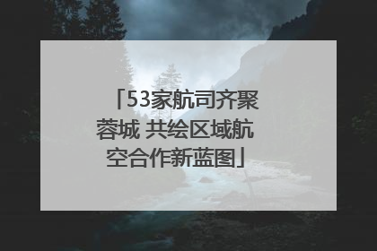 53家航司齐聚蓉城 共绘区域航空合作新蓝图