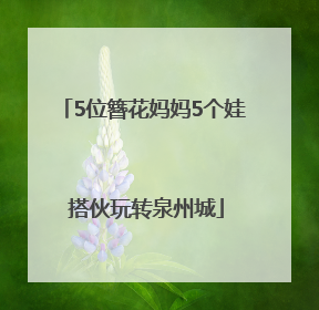 5位簪花妈妈5个娃 搭伙玩转泉州城