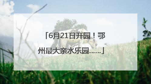 6月21日开园！鄂州最大亲水乐园……