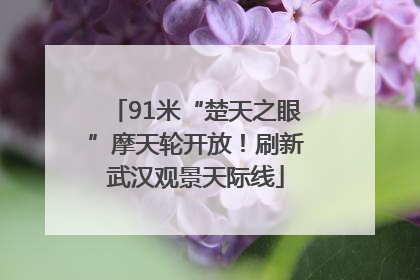 91米“楚天之眼”摩天轮开放！刷新武汉观景天际线